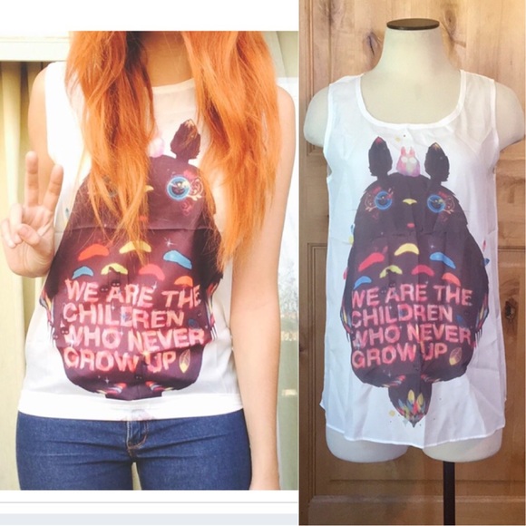 Hot Topic Tops - Totoro “We are the Children Who... ” Tank NWT L